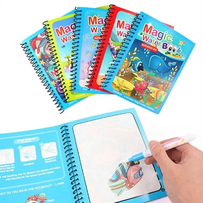 SQUIDSY Reusable Water Magic Coloring Book - Image 1