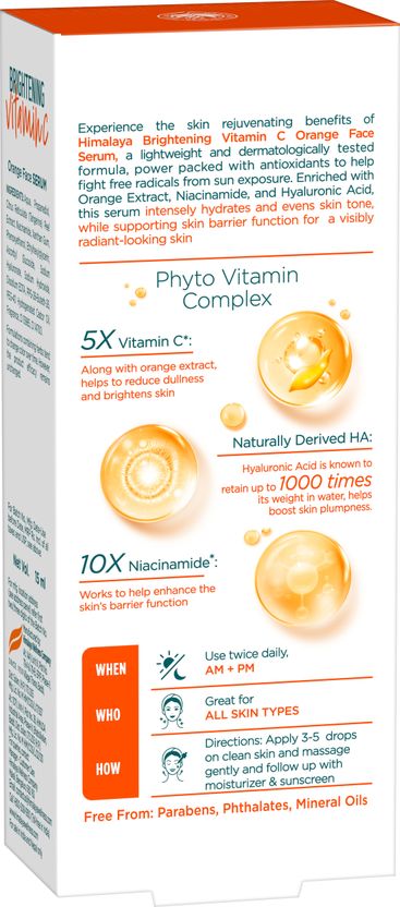 Himalaya Brightening Vitamin C Orange Face Serum 15ml - Image 2