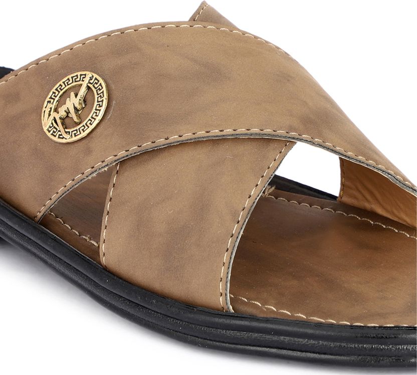 Buxton Men Slides Brown Size 6 - Image 4