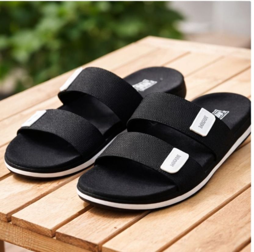 QUICKSTEPS Men Slippers Black Size 8 - Image 1