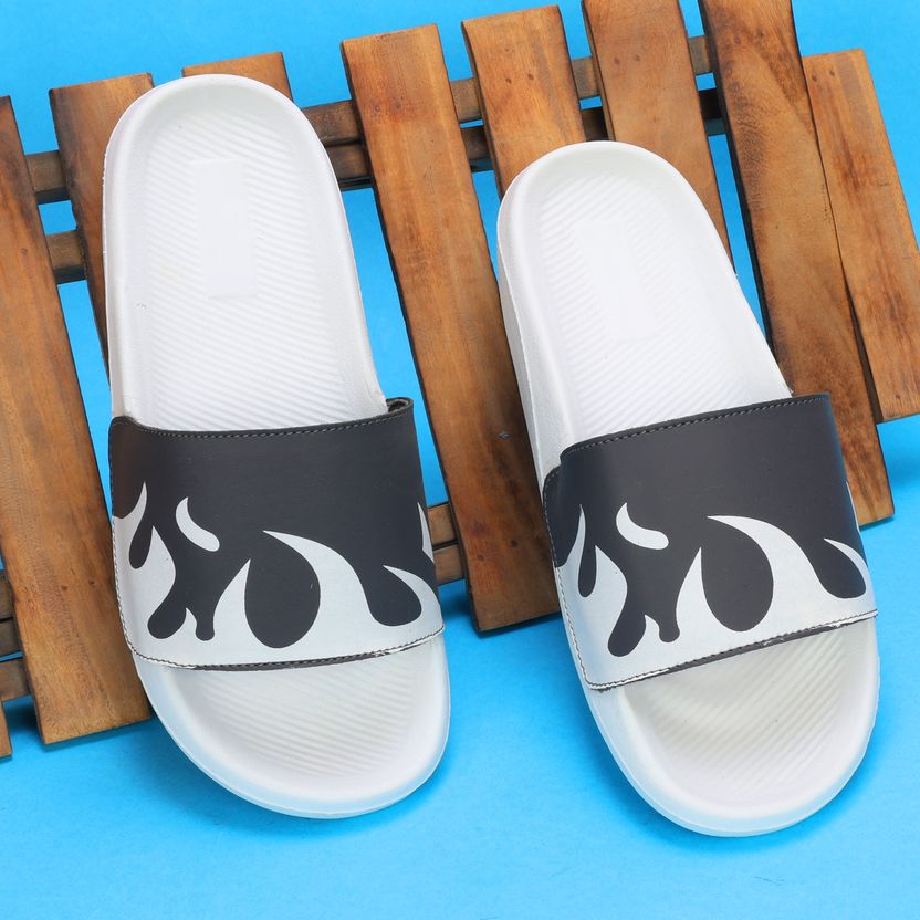 Foot Print Men Slides - Image 9