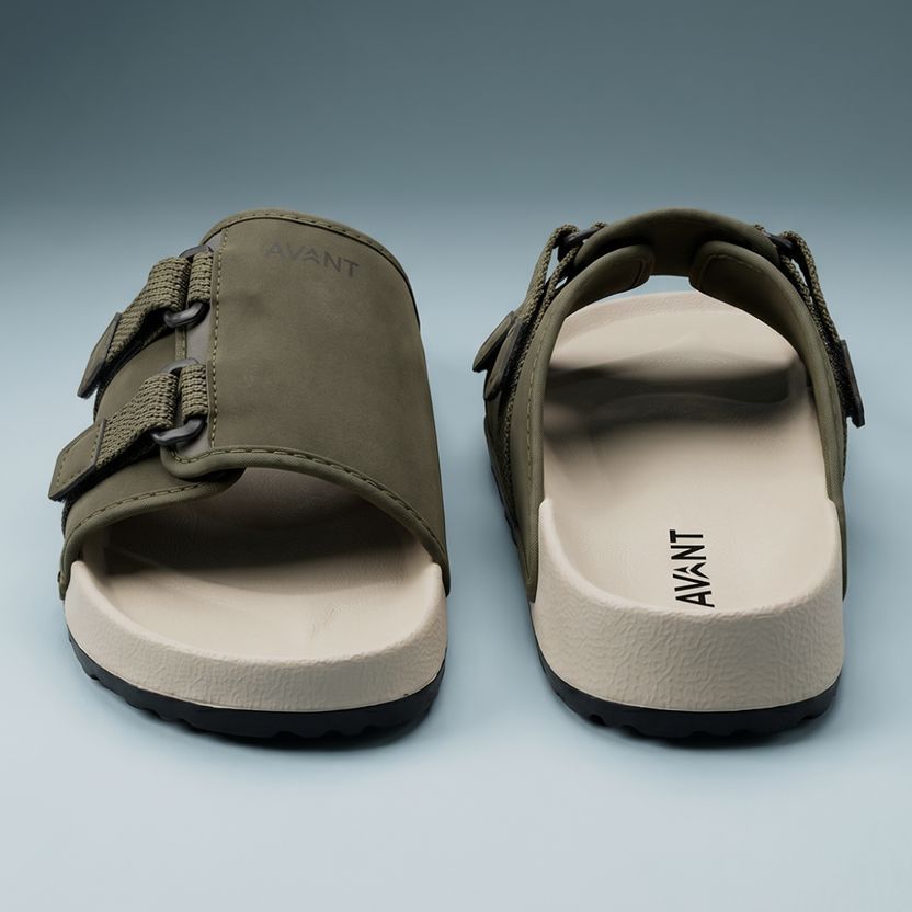 AVANT CalmFit Men Slides (Olive, Beige, 6) - Image 5