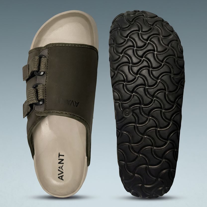AVANT CalmFit Men Slides (Olive, Beige, 6) - Image 4