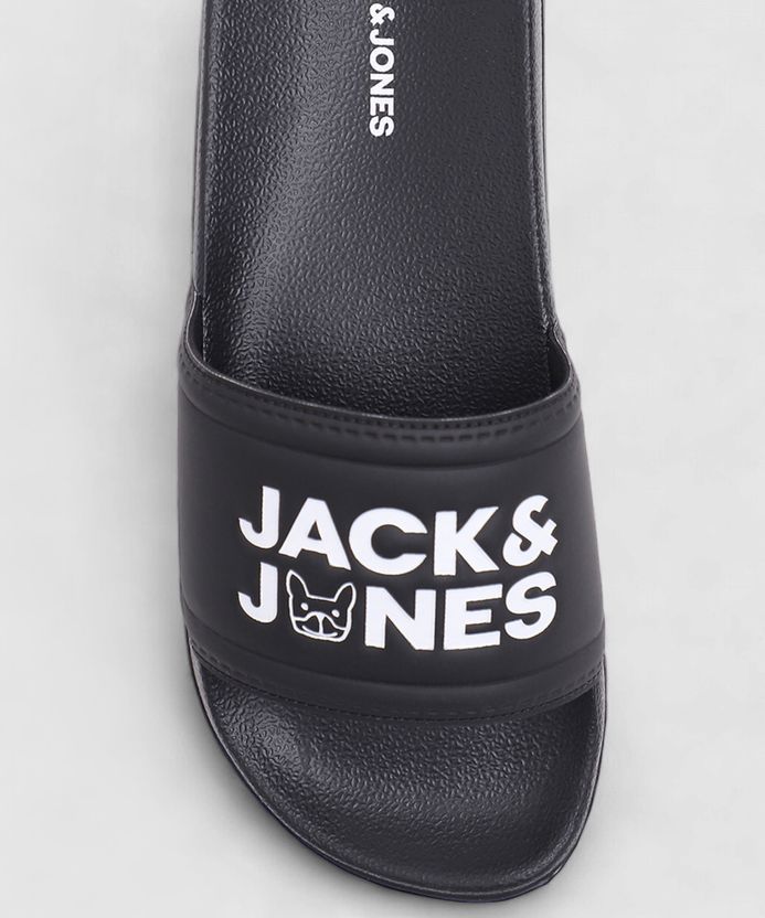 JACK & JONES Men Slides Black Size 8 - Image 7