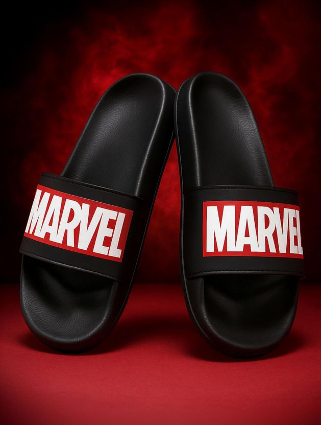 Marvel Street Men Slides Black 7 - Image 1