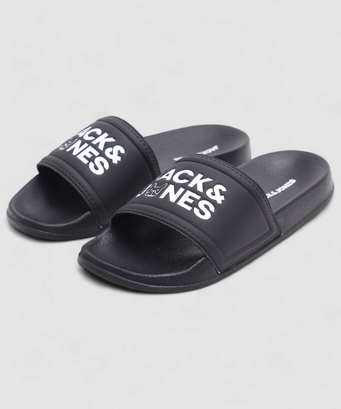 JACK & JONES Men Slides Black Size 8 - Image 6