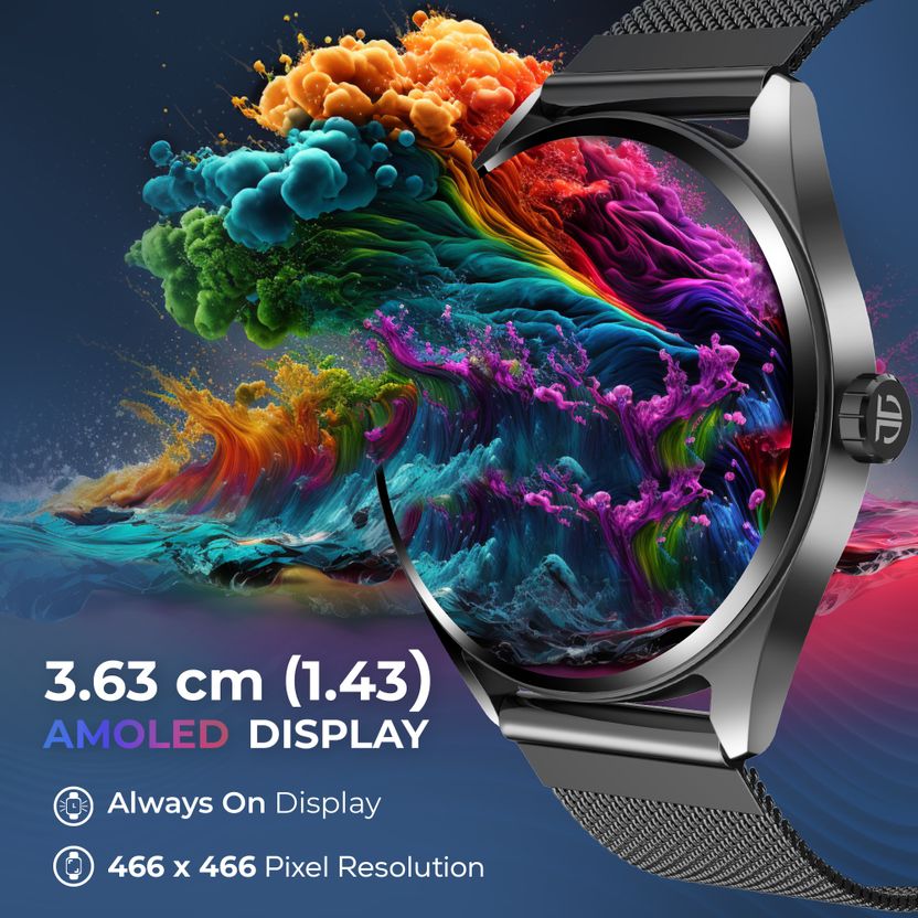 Titan Crest 1.43'' AMOLED Smartwatch with BT Calling - Image 2