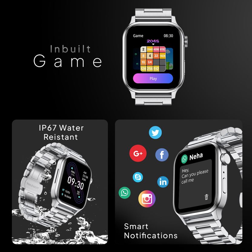 Fire-Boltt Rise Luxe 2026 Stainless Steel 47mm Smartwatch - Image 5