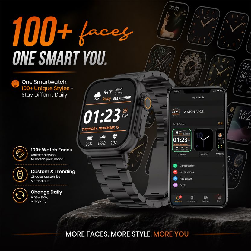 GameSir T800 Black 1.99" Smartwatch - Image 3