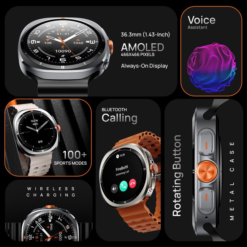Fire-Boltt Axiom 2026 1.43" AMOLED Smartwatch - Image 3