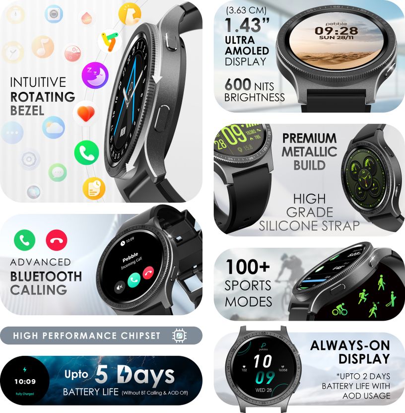 Pebble Revolve Pro Premium Smartwatch - Image 2