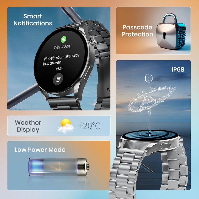 Fastrack Dezire FX1 Smartwatch Silver Strap - Image 8