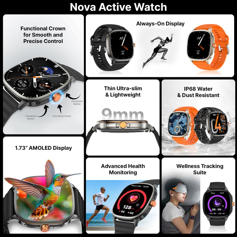 Ai+ NovaWatch Active 9mm Slim Smartwatch - Image 2