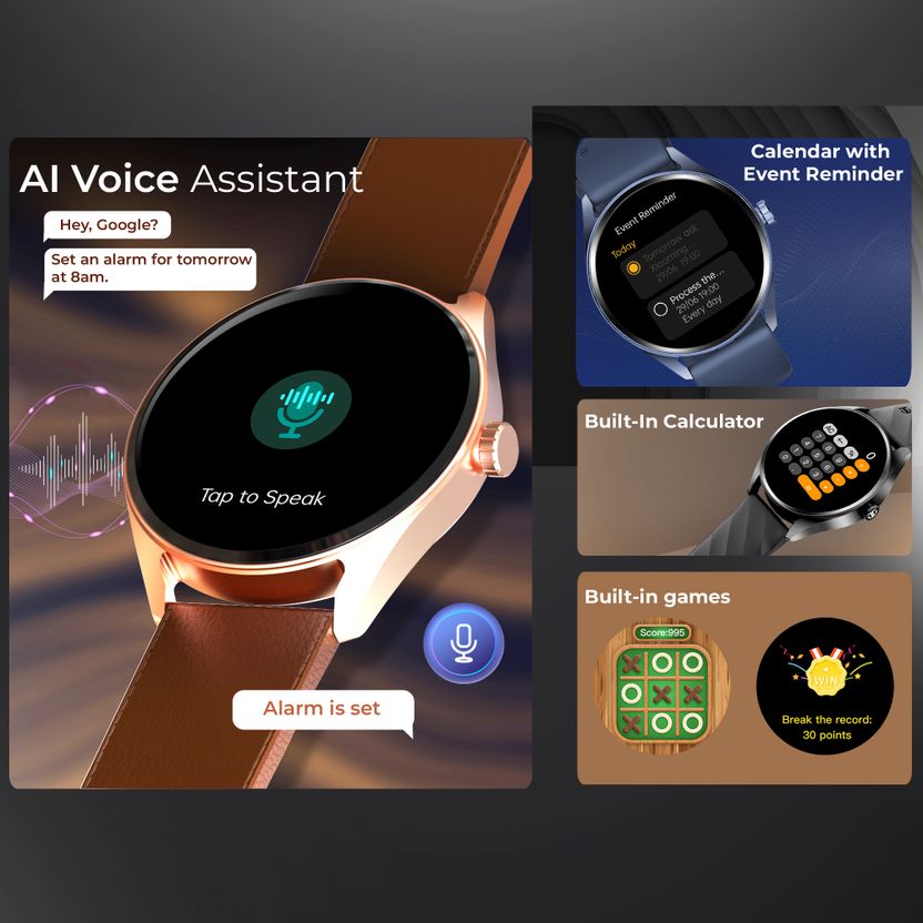 Titan Crest 1.43'' AMOLED Smartwatch with BT Calling - Image 6
