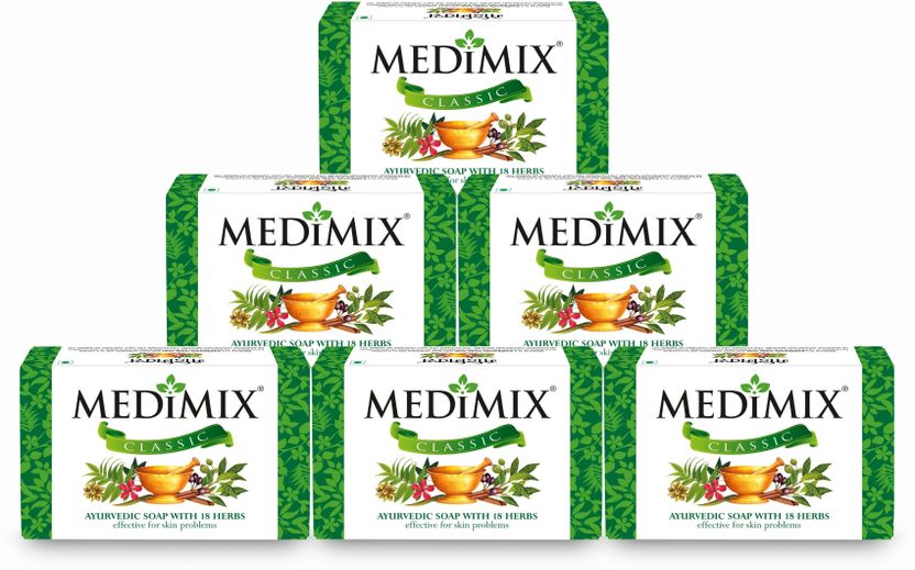 MEDIMIX क्लासिक आयुर्वेदिक सोप 18 Pack of 6 · 125 g (750 g total) - Image 3