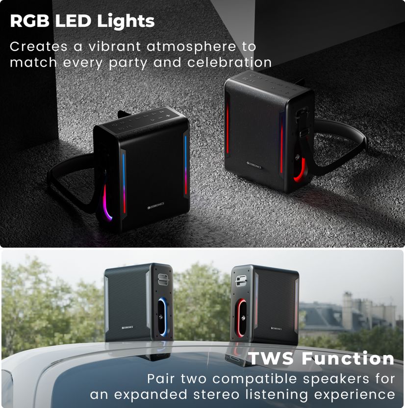 ZEBRONICS ZEB-PSPK 80 100W Bluetooth Speaker - Image 7