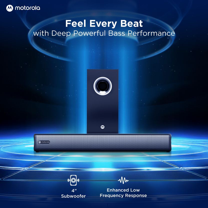 Motorola AmphisoundX Vibe 80W Bluetooth Speaker (Black, 2.1 Channel) - Image 4