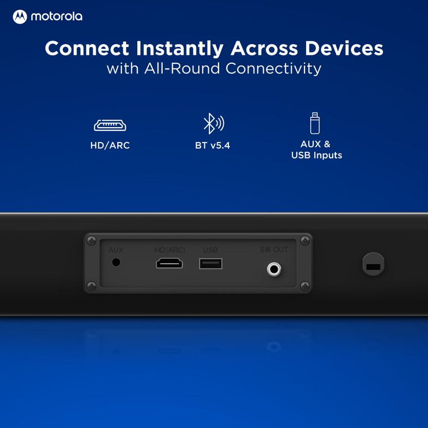 Motorola AmphisoundX Vibe 80W Bluetooth Speaker (Black, 2.1 Channel) - Image 9