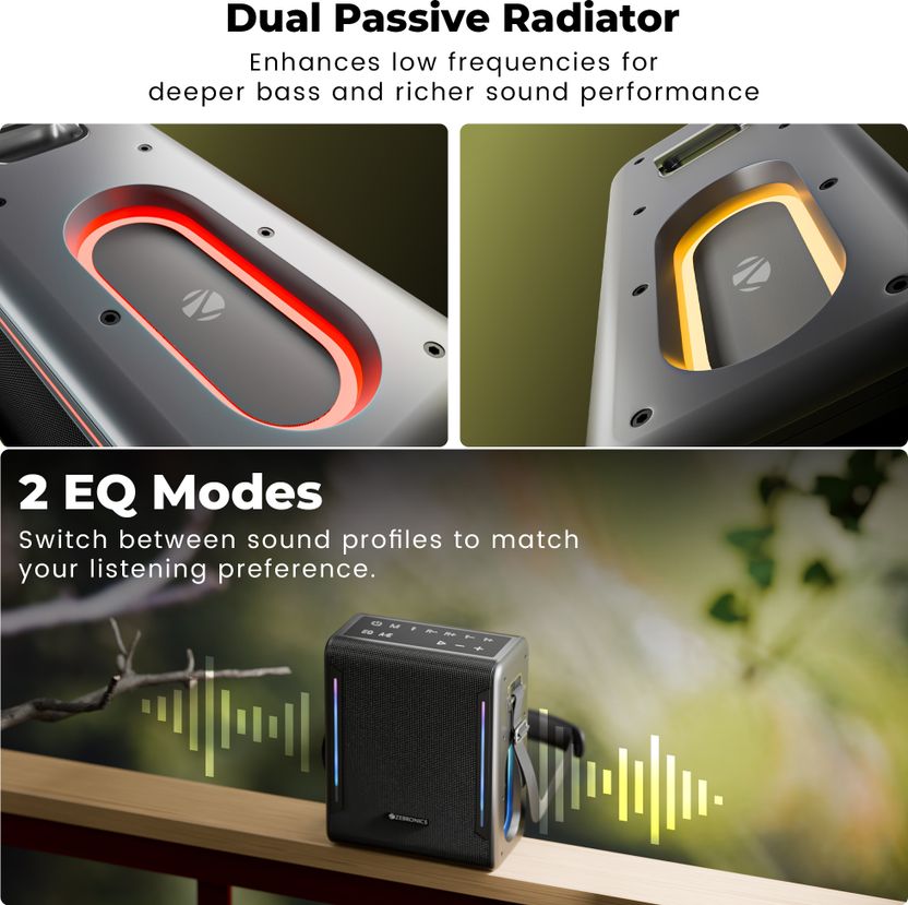 ZEBRONICS ZEB-PSPK 80 100W Bluetooth Speaker - Image 4