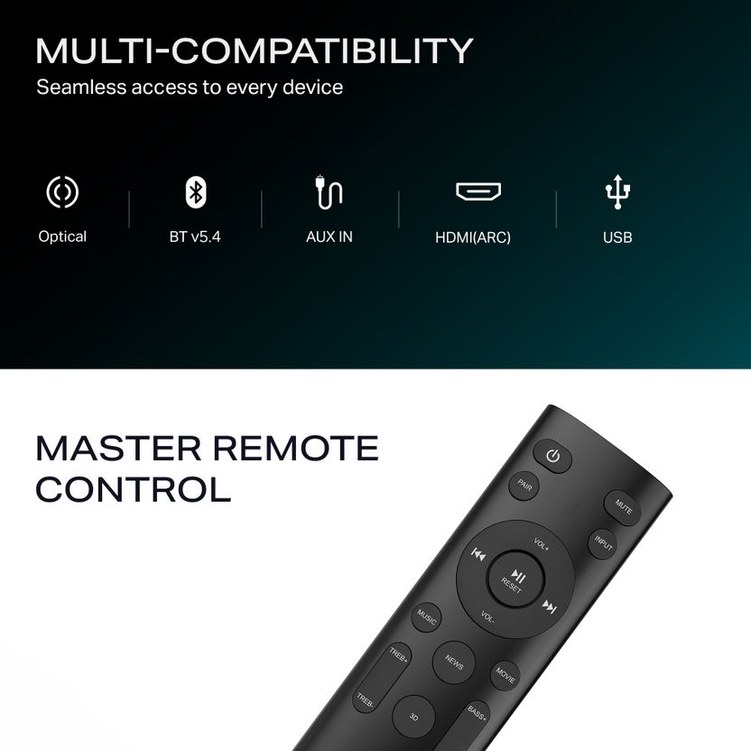 Buy boAt Aavante 2.1 2000D/Thump Plus 200 W Bluetooth Soundbar - Image 3