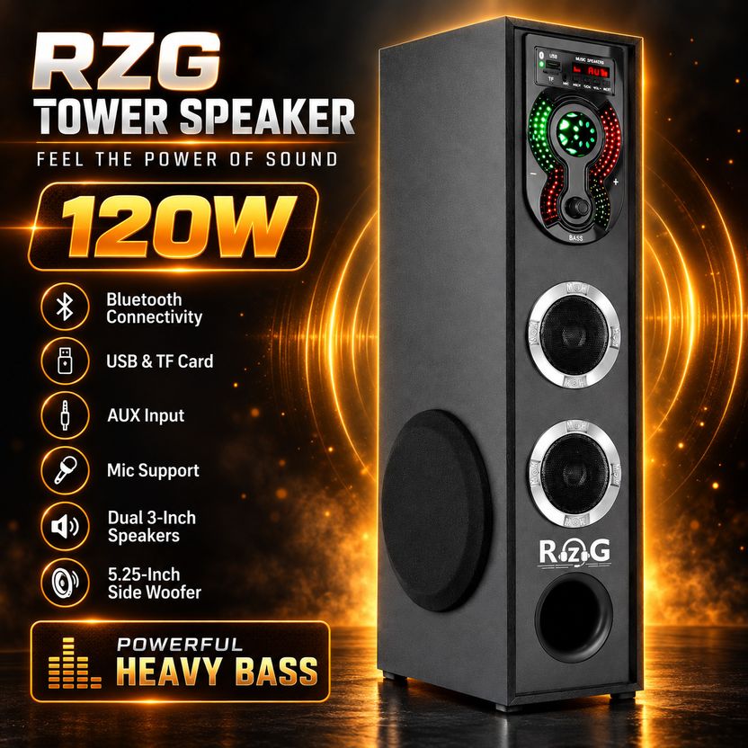RZG L-8 DJ High Bass Tower Speaker 120W - Image 4