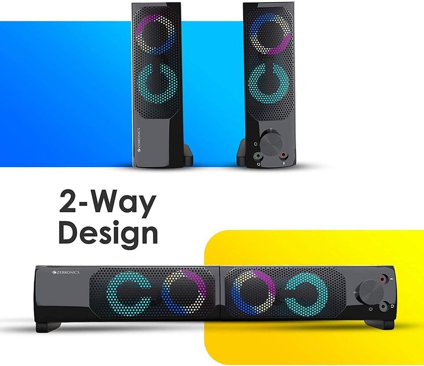 Buy Zebronics Wonderbar 10 10W Laptop/Desktop Speaker (Black) - Image 3