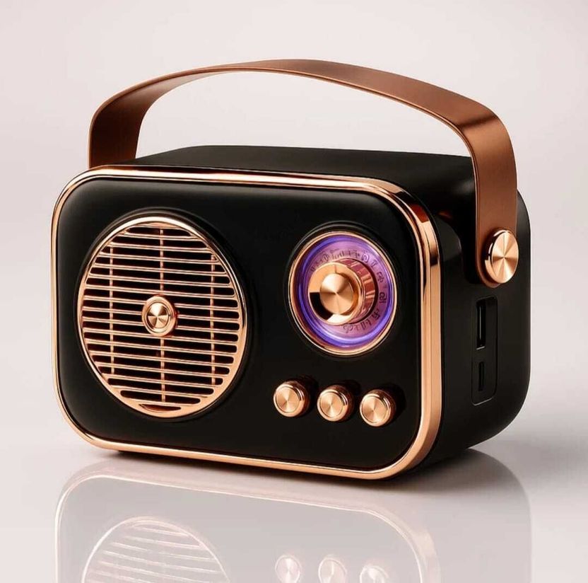 JAXTER Mini Retro Radio Bluetooth Speaker - Image 6