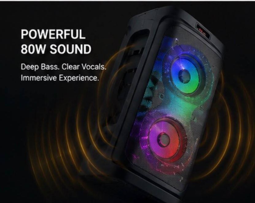 ZEKLY 80W Tower Speaker with Dual Woofer - Image 2
