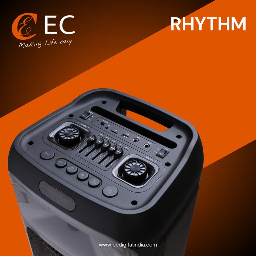 EC RHYTHM 80W Bluetooth Trolley Speaker - Image 4