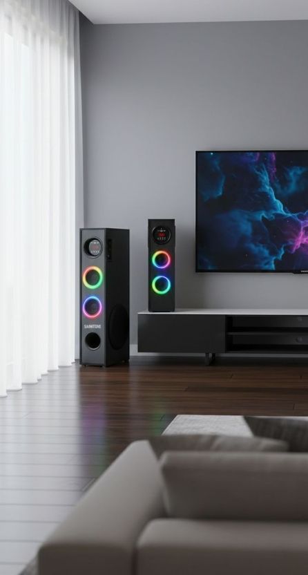 Sainitone ST 05 Black RGB 120W Bluetooth Speaker - Image 2