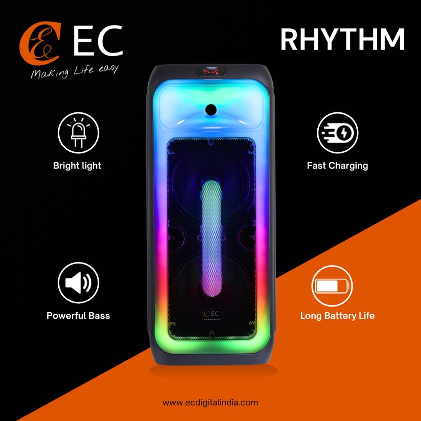 EC RHYTHM 80W Bluetooth Trolley Speaker - Image 2