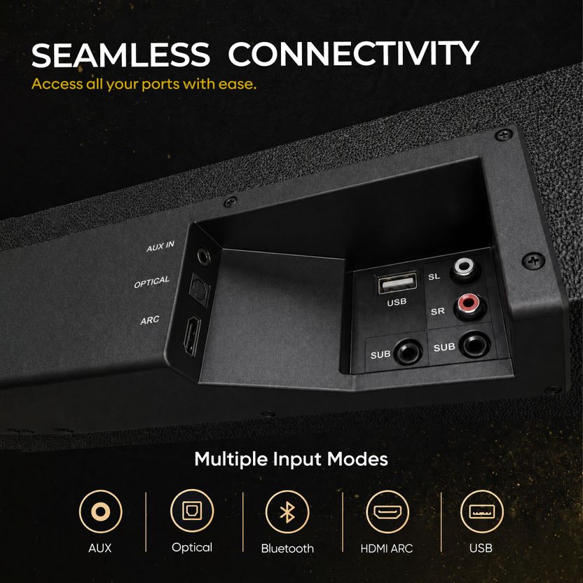 GOVO GoSurround 1008Pro 800W Bluetooth Soundbar Black - Image 7