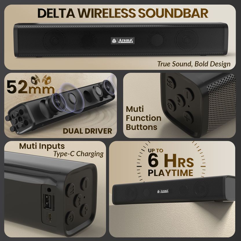 Buy Aroma Delta-16W 16W Bluetooth Soundbar - Image 3