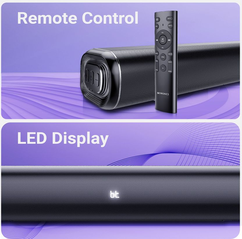 ZEBRONICS Juke Bar 4000 120W Bluetooth Soundbar Black - Image 7