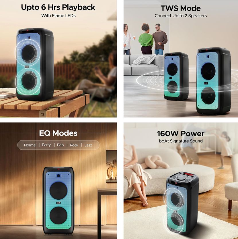 Buy boAt Partypal 390Playback 160W Bluetooth Tower Speaker - Image 2