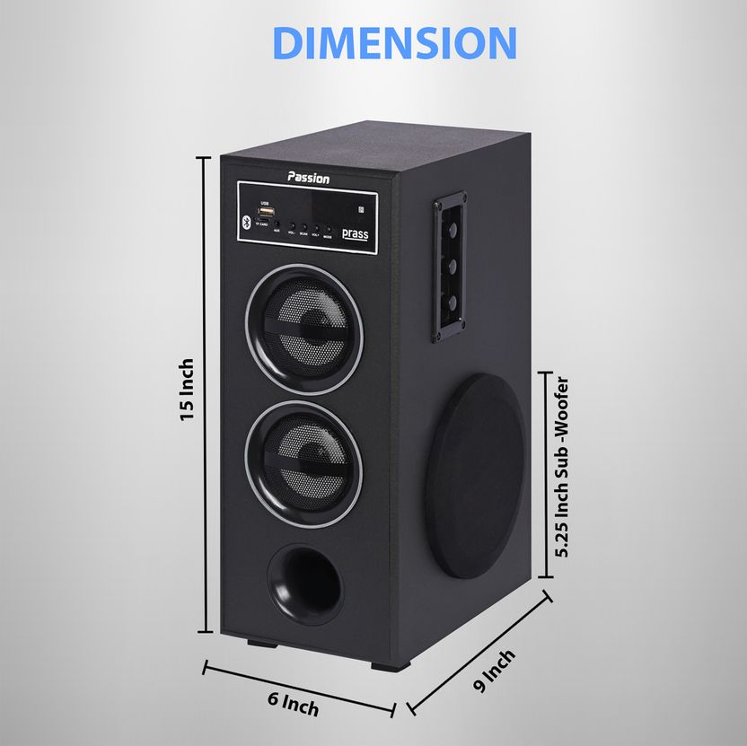 prass Passion FL 60W Bluetooth Tower Speaker (Black) - Image 4