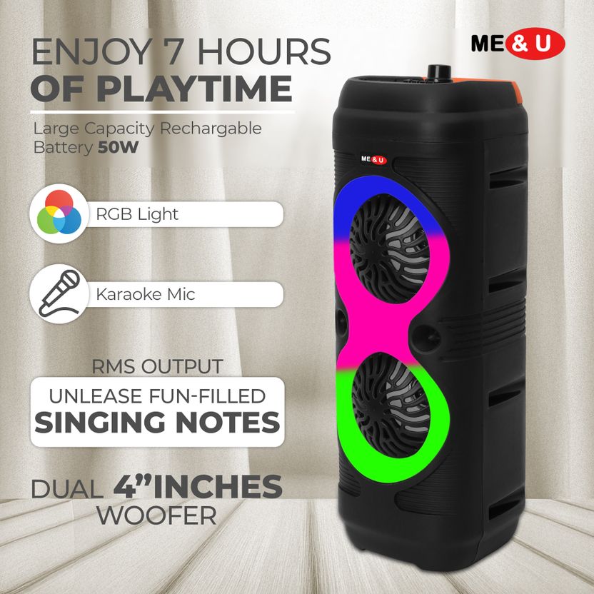 ME&U Infinity 10 Hours Bluetooth Karaoke Mic - Image 2