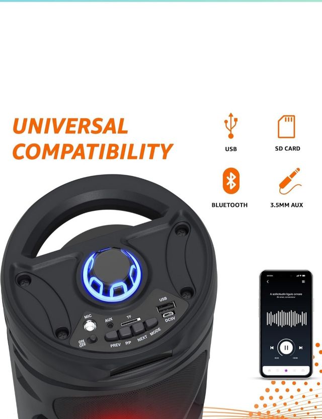 ME&U BahuBali PartyBox Bluetooth Karaoke - Image 4