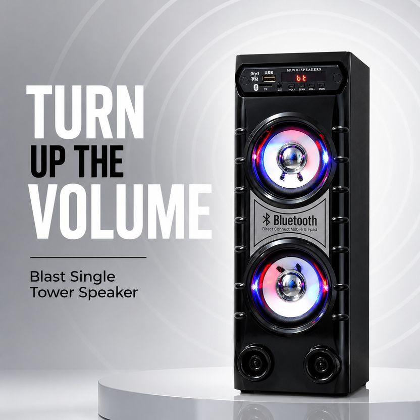BTX9 1008 10W Bluetooth Tower Speaker (Black) - Image 1