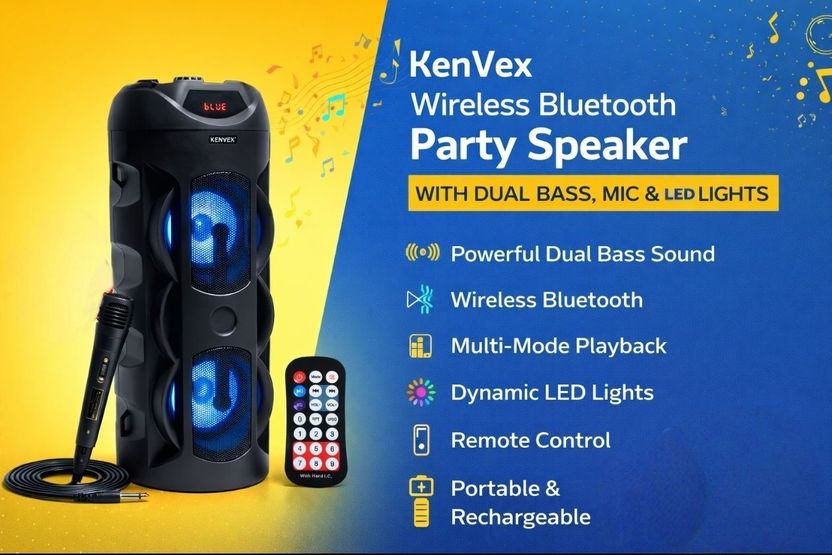 kenvex 234-PARTY-SPEAKER-MIC&REMOTE-TOWER 40 W Bluetooth Tower Speaker - Image 2