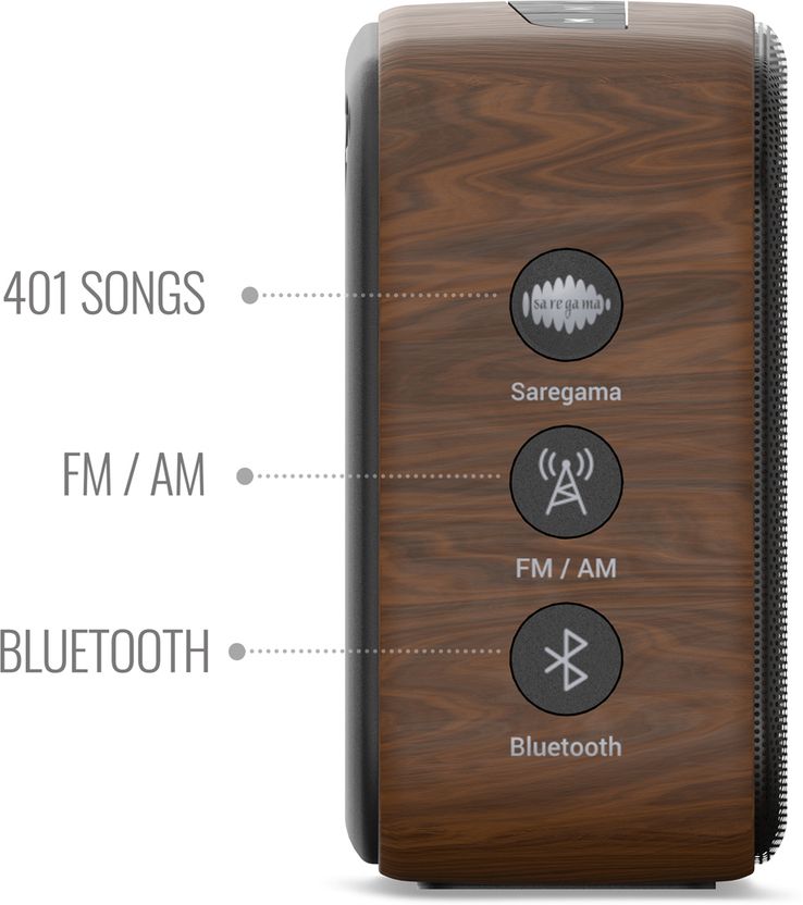 SAREGAMA Carvaan Mini Hindi 5W Bluetooth Speaker Brown - Image 2