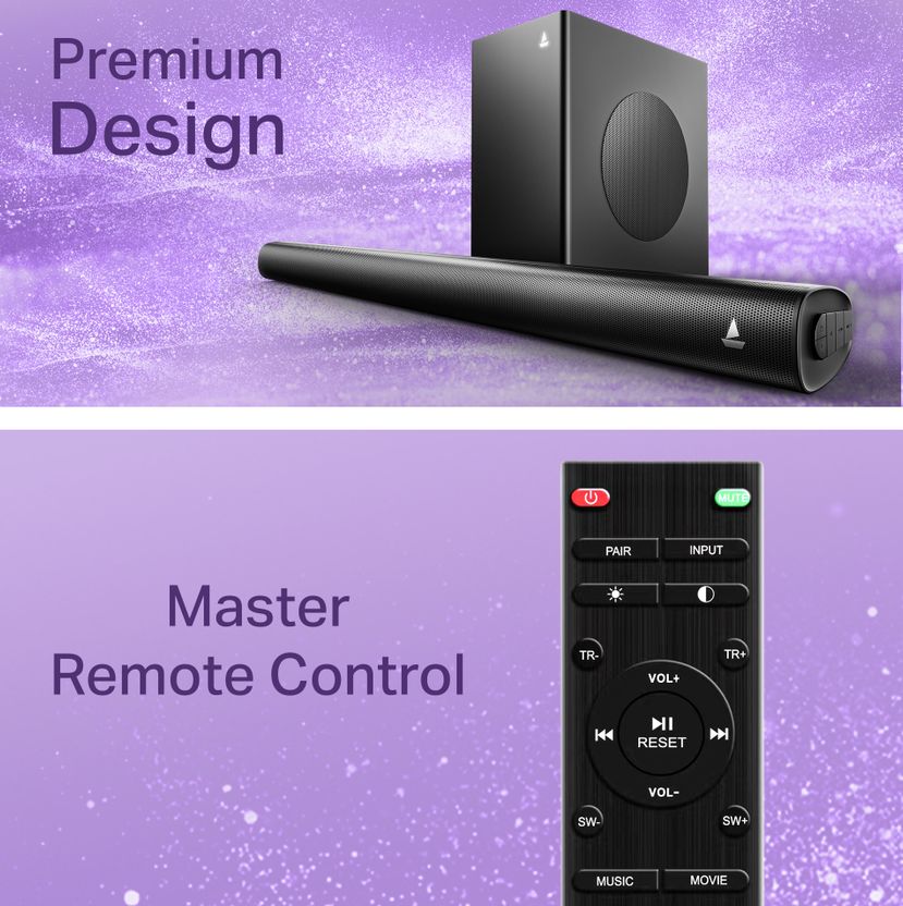 boAt Aavante 2.1 2000 200W Bluetooth Soundbar Black - Image 6