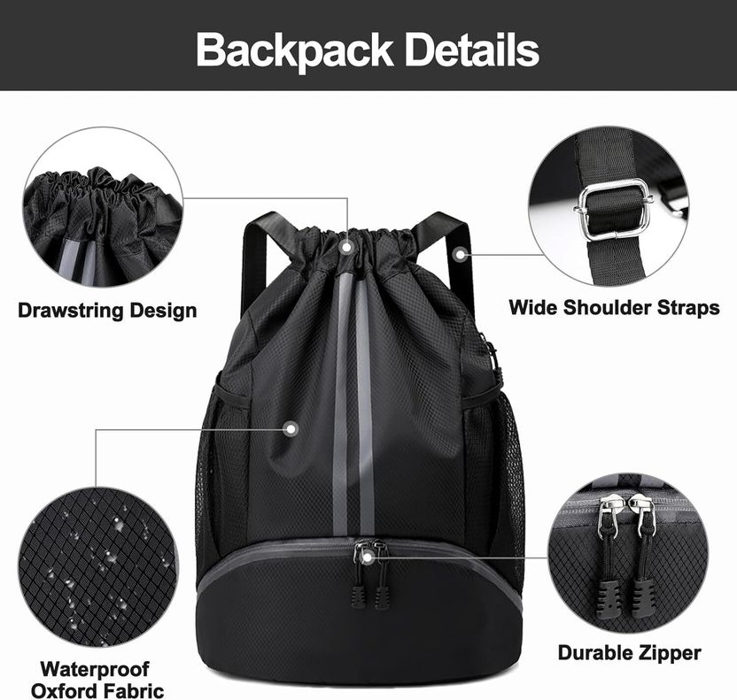 keycraze 22L Waterproof Drawstring Backpack - Image 1