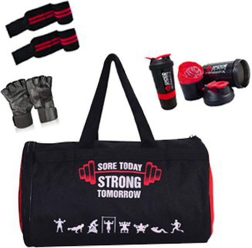 L'AVENIR Fitness Gym Bag, Shaker, Wrist Wrap, Gloves - Image 7