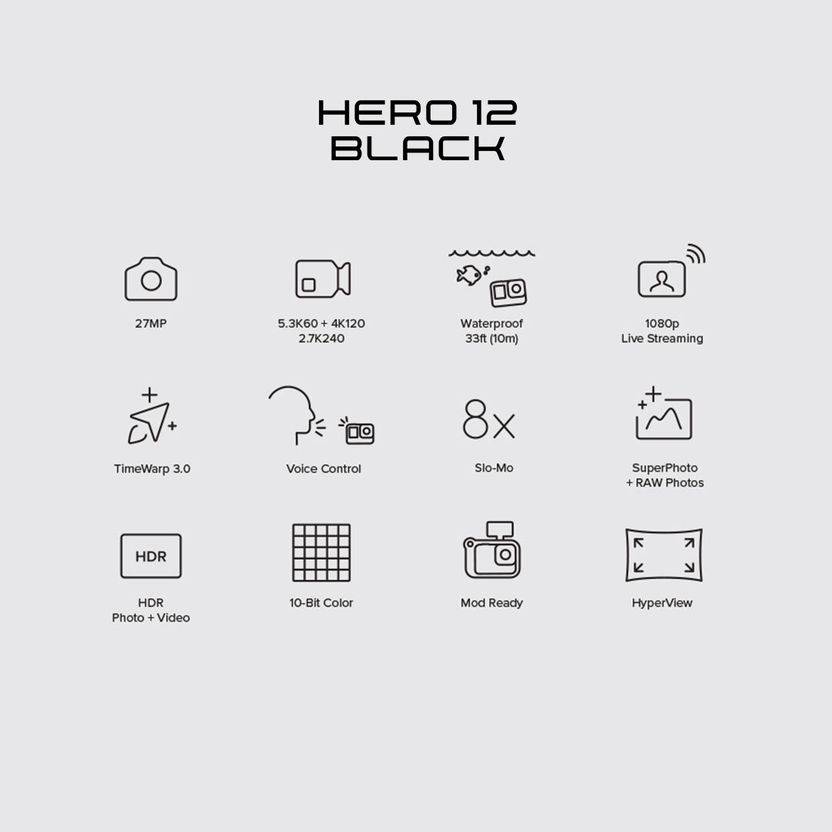 GoPro HERO12 Dual LCD Screens 5.3K60 UltraHD Video - Image 7