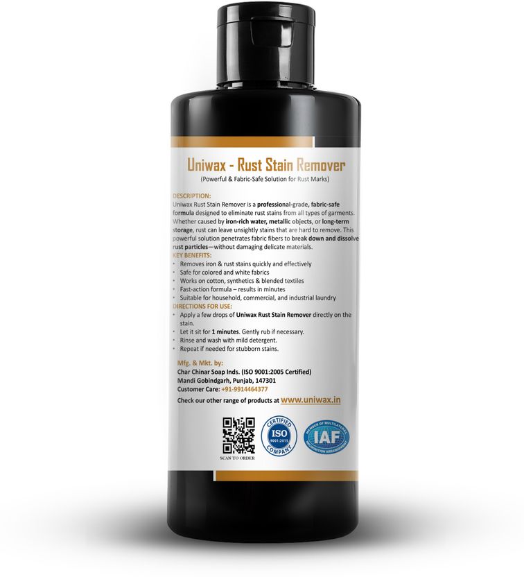 uniwax Rust Remover Stain Remover 250ml - Image 2