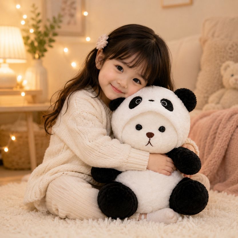 ValoraStore Panda Plush Soft Toy with Hood - Image 6