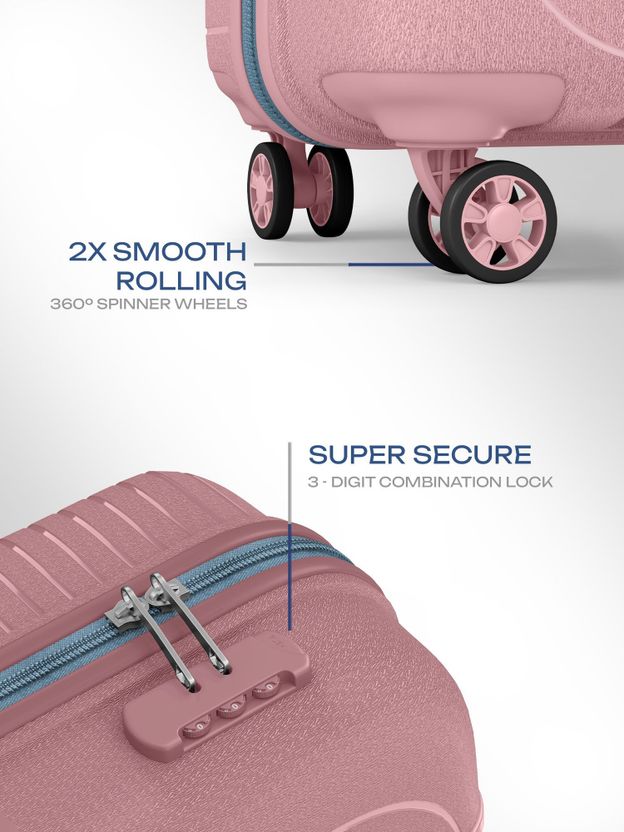 SAFARI Eclipse Neo 55 4W 22 Inch Rose Gold Suitcase - Image 5