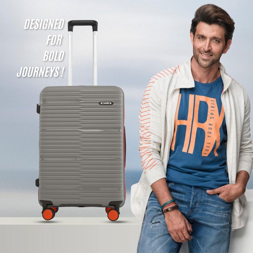 HRX Zanzibar 2 Cabin Set 8 Wheels, 58cm, Grey Pack of 8 - Image 4