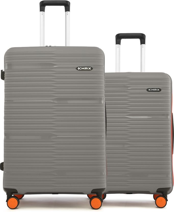 HRX Zanzibar 2 Cabin Set 8 Wheels, 58cm, Grey Pack of 8 - Image 3
